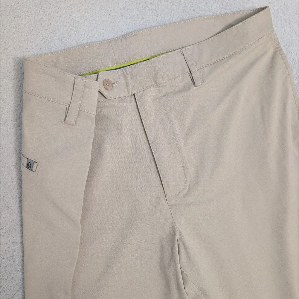 Tasc Mens 38x30 Motion Pant Straight Fit Beig Bamboo Viscose Stretch Water Resis
